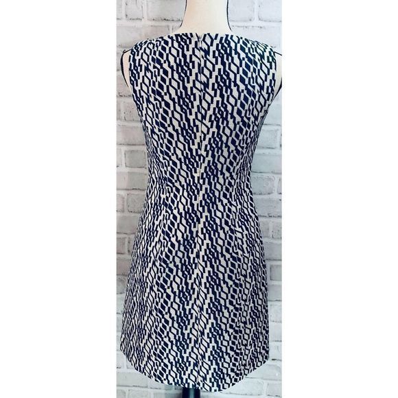 Moulinette Soeurs Womens Blue&White Sheath‎ Dress 0 - Picture 4 of 6